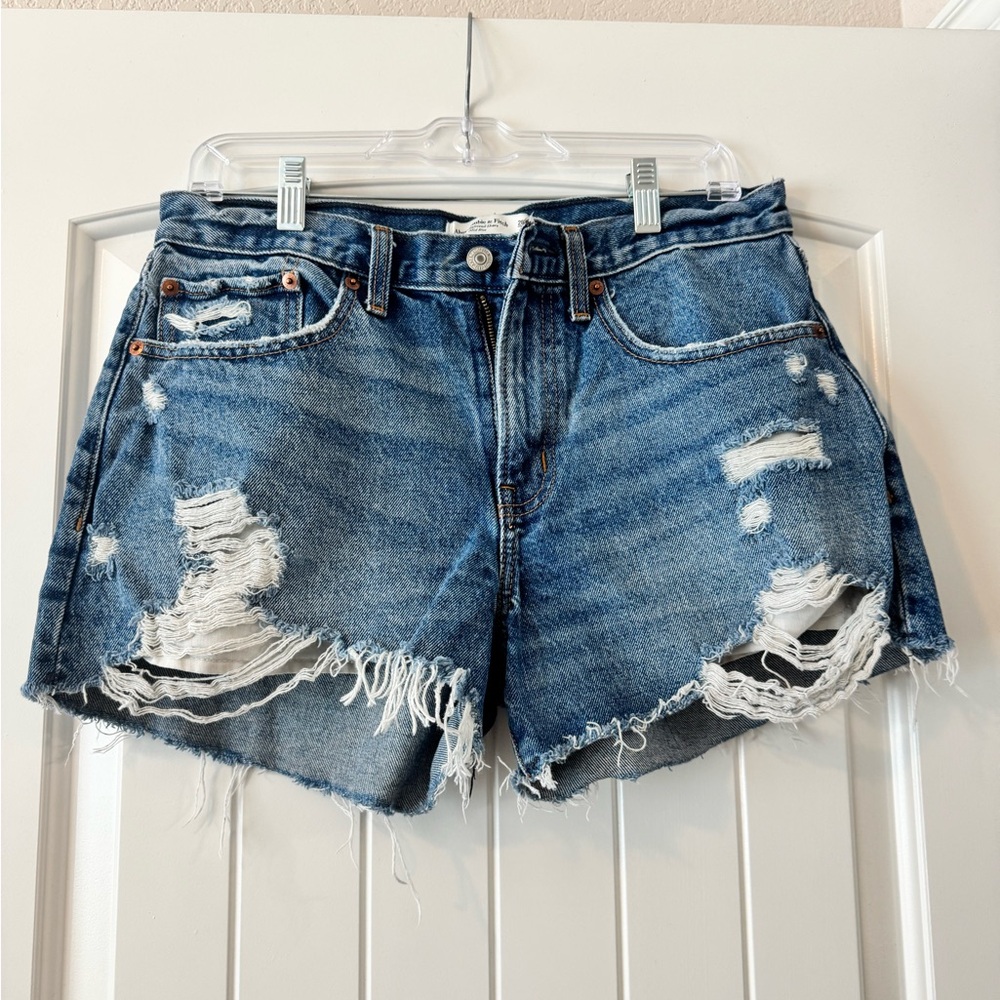 Distressed Denim Shorts
